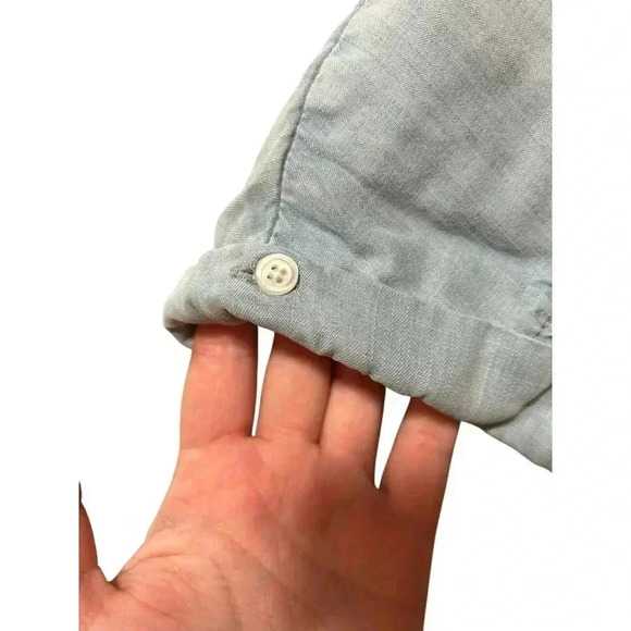 Anthropologie Size Small Cloth And Stone‎ Short Sleeve Denim Shirt - Picture 5 of 5